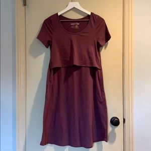 Latched Mama purple dress